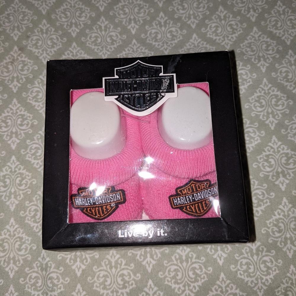 Baby Harley Davidson booties